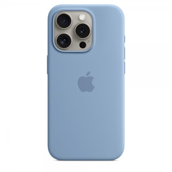 Apple Original iPhone 15 Pro Deksel Silikon MagSafe Vinterblå