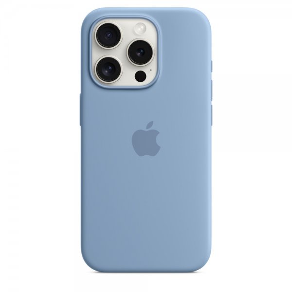 Apple Original iPhone 15 Pro Deksel Silikon MagSafe Vinterblå