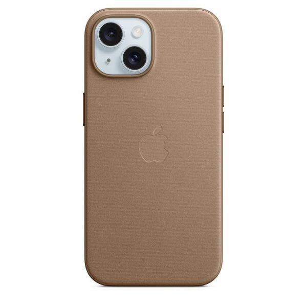 Apple Original iPhone 15 Deksel FineWoven MagSafe Mullvadsbrun