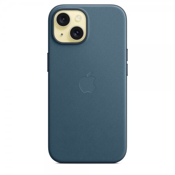 Apple Original iPhone 15 Deksel FineWoven MagSafe Stillahavsblå
