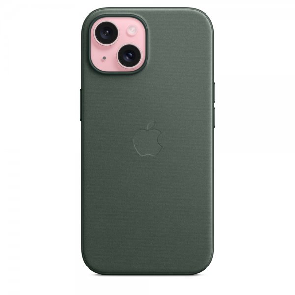 Apple Original iPhone 15 Deksel FineWoven MagSafe Vintergrön