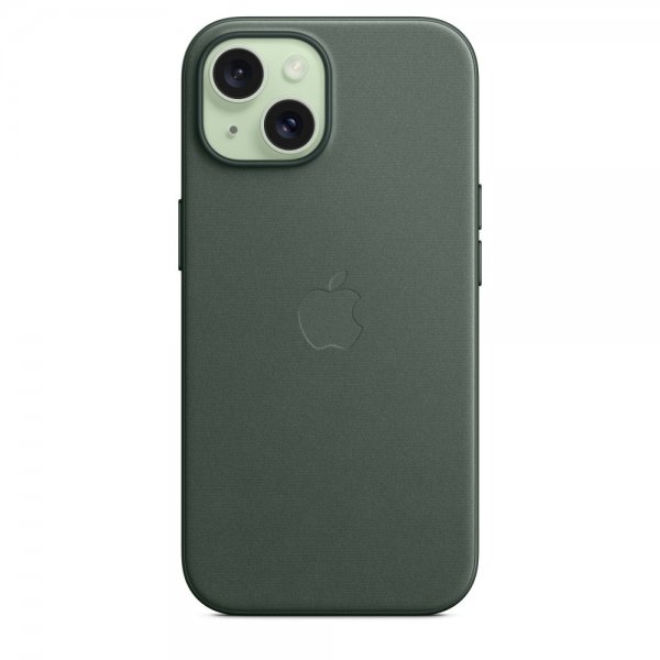 Apple Original iPhone 15 Deksel FineWoven MagSafe Vintergrön