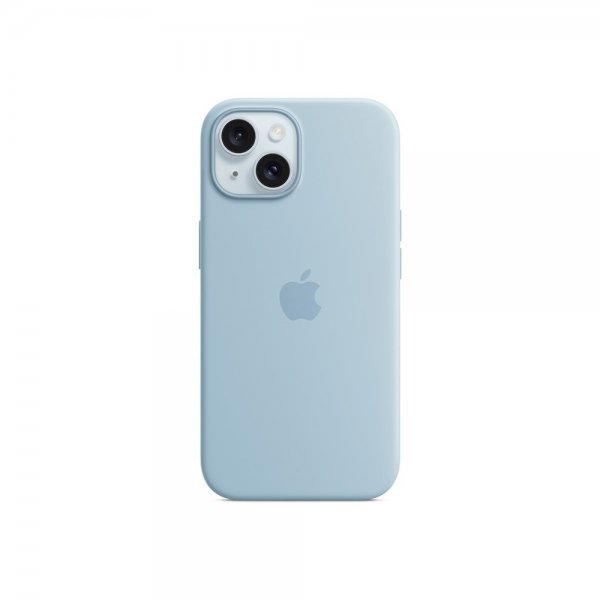 Apple Original iPhone 15 Deksel Silicone Case MagSafe Light Blue
