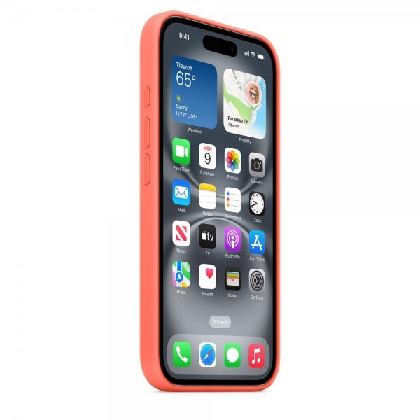 Apple Original iPhone 16 Deksel Silikon Deksel MagSafe Tangerine