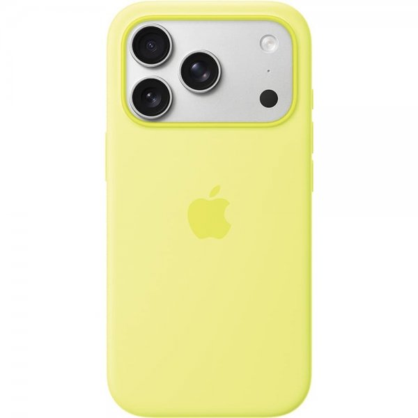 Apple Original iPhone 17 Pro Max Deksel Silikon Deksel MagSafe Neon Gul