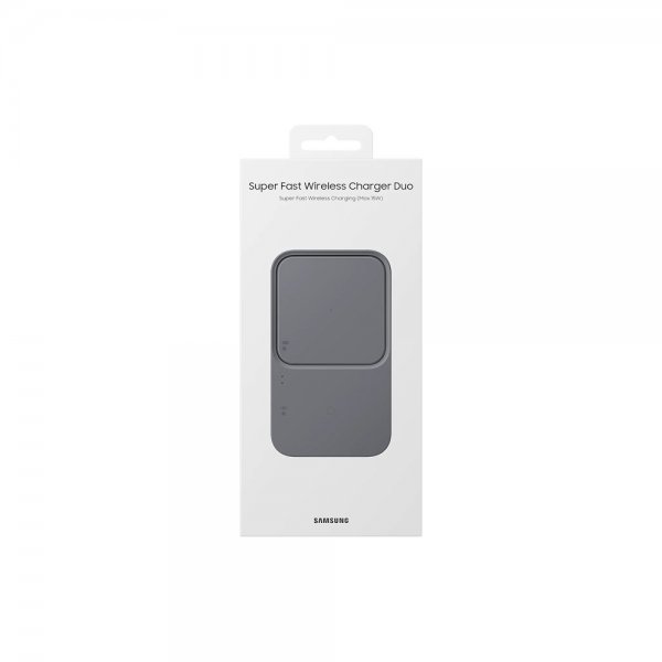 Samsung Original Trådløs lader Super Fast Wireless Charger Duo Dark Gray