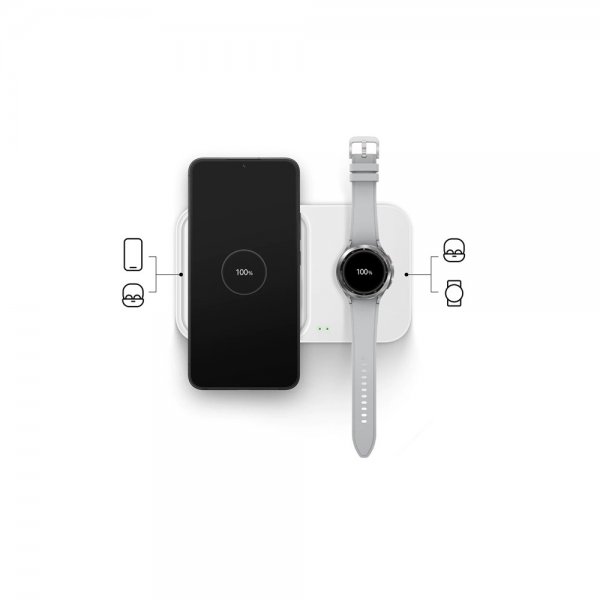 Samsung Original Trådløs lader Super Fast Wireless Charger Duo Dark Gray