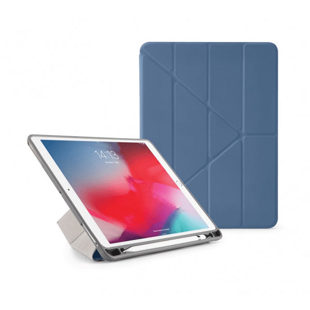 Pipetto iPad Air 2019 (gen 3)/iPad Pro 10.5 Etui Origami Pencil Marineblå