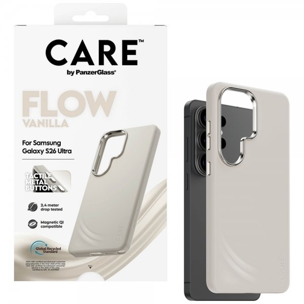CARE by PanzerGlass Samsung Galaxy S26 Deksel Flow MagSafe Vanilla