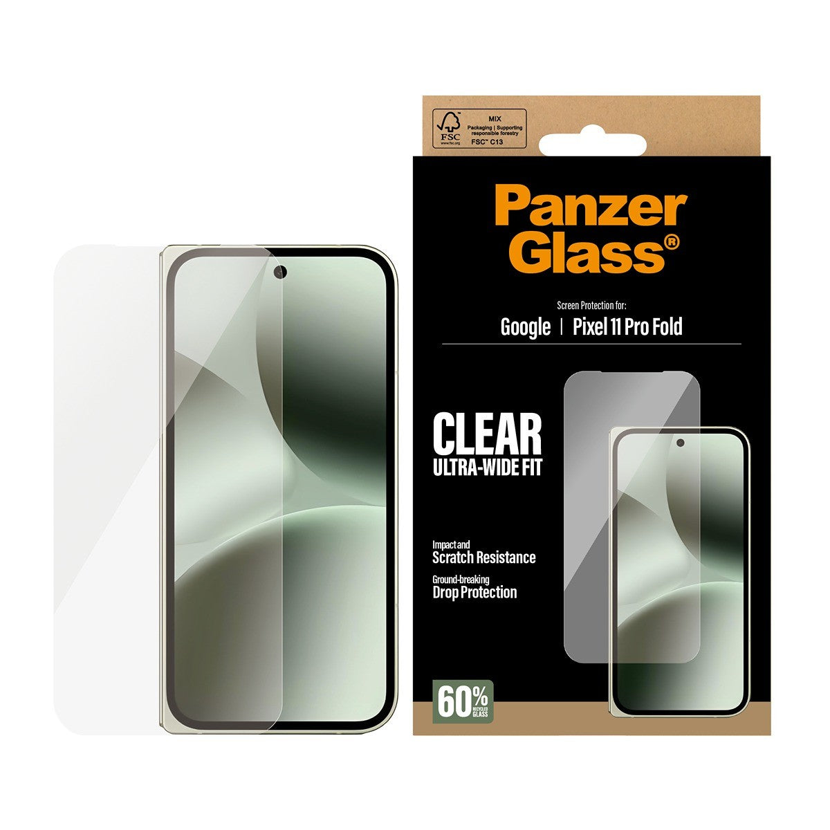 PanzerGlass Google Pixel 11 Pro Fold Skjermbeskytter Ultra-Wide Fit