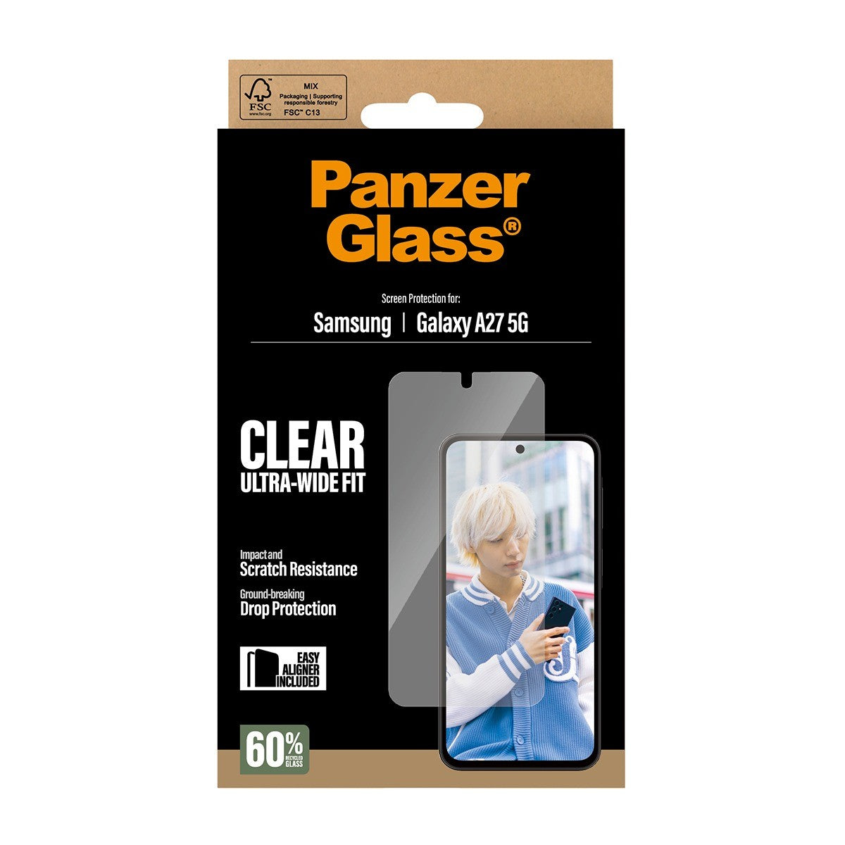 PanzerGlass Samsung Galaxy A27 Skjermbeskytter Ultra-Wide Fit EasyAligner
