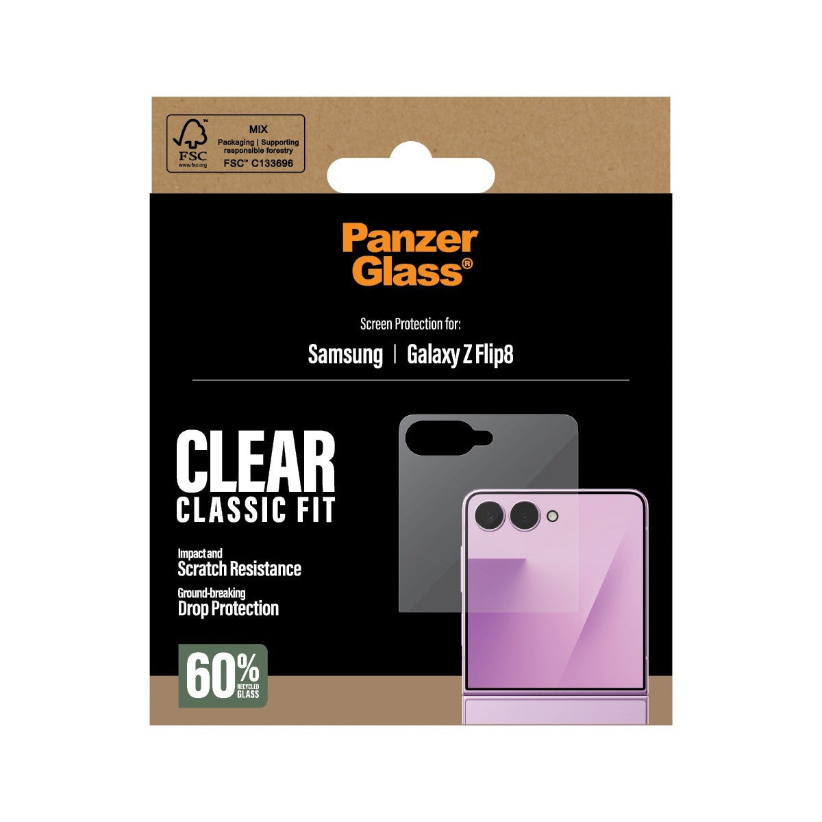 PanzerGlass Samsung Galaxy Z Flip 8 Skjermbeskytter Classic Fit