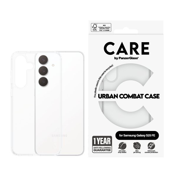 CARE by PanzerGlass Samsung Galaxy S25 FE Deksel Urban Combat Transparent