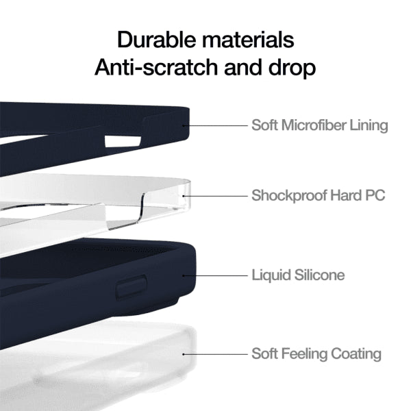 Just Mobile iPhone 14 Pro Deksel TENC Silicone MagSafe Blå