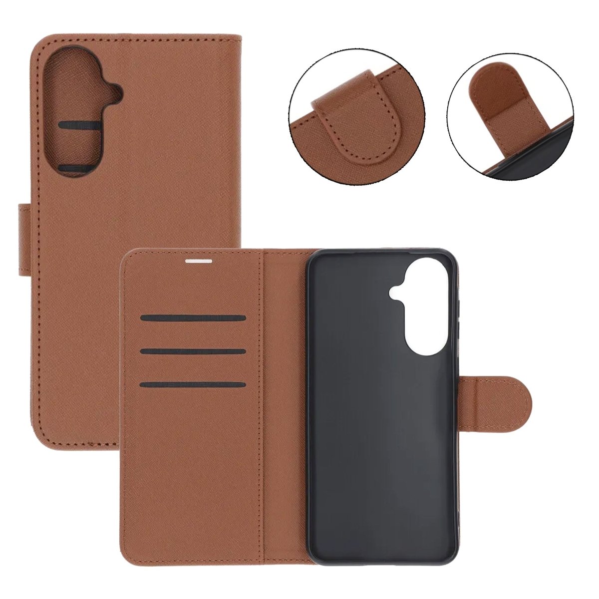 Samsung Galaxy A37 Etui med stativ Brun