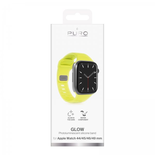 Puro Apple Watch 44/45/46/Ultra 49mm Armbånd Glow Gul