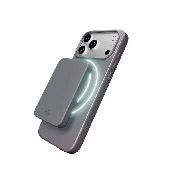 Puro iPhone 17 Pro Max Deksel Pulse MagSafe Lysegrå