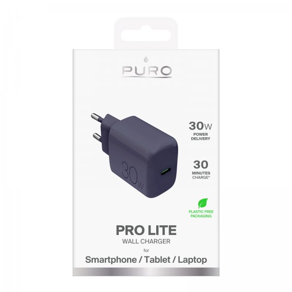 Puro Lader Pro Lite 30W USB-C Mørkeblå