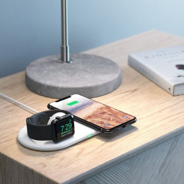 ALOGIC Rask Trådløs Laderstasjon for Apple Watch og iPhone