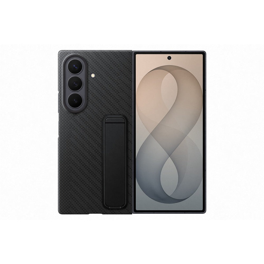 Samsung Original Samsung Galaxy Z Fold 8 Ultra Deksel Carbon Standing Case Svart