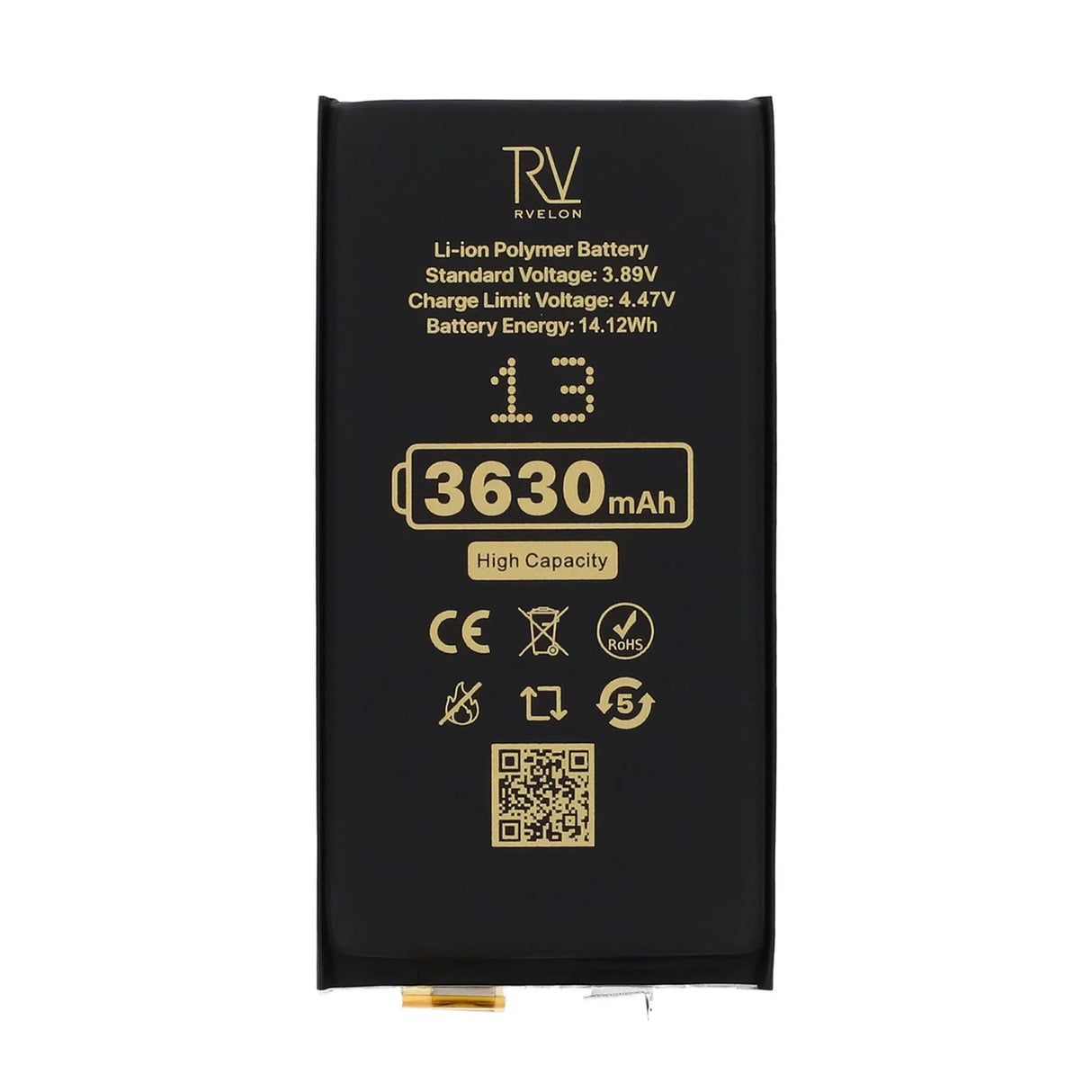 Rvelon Batteri til iPhone 13 3630mAh uten flekskabel