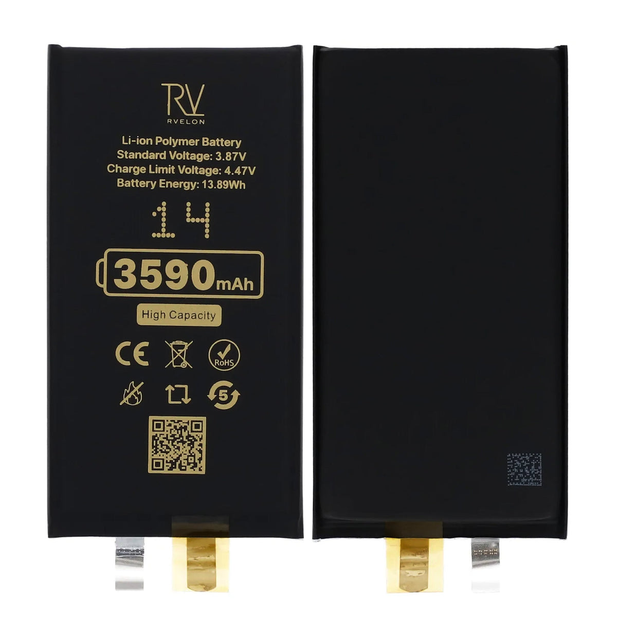 Rvelon Batteri til iPhone 14 3590mAh uten flexkabel
