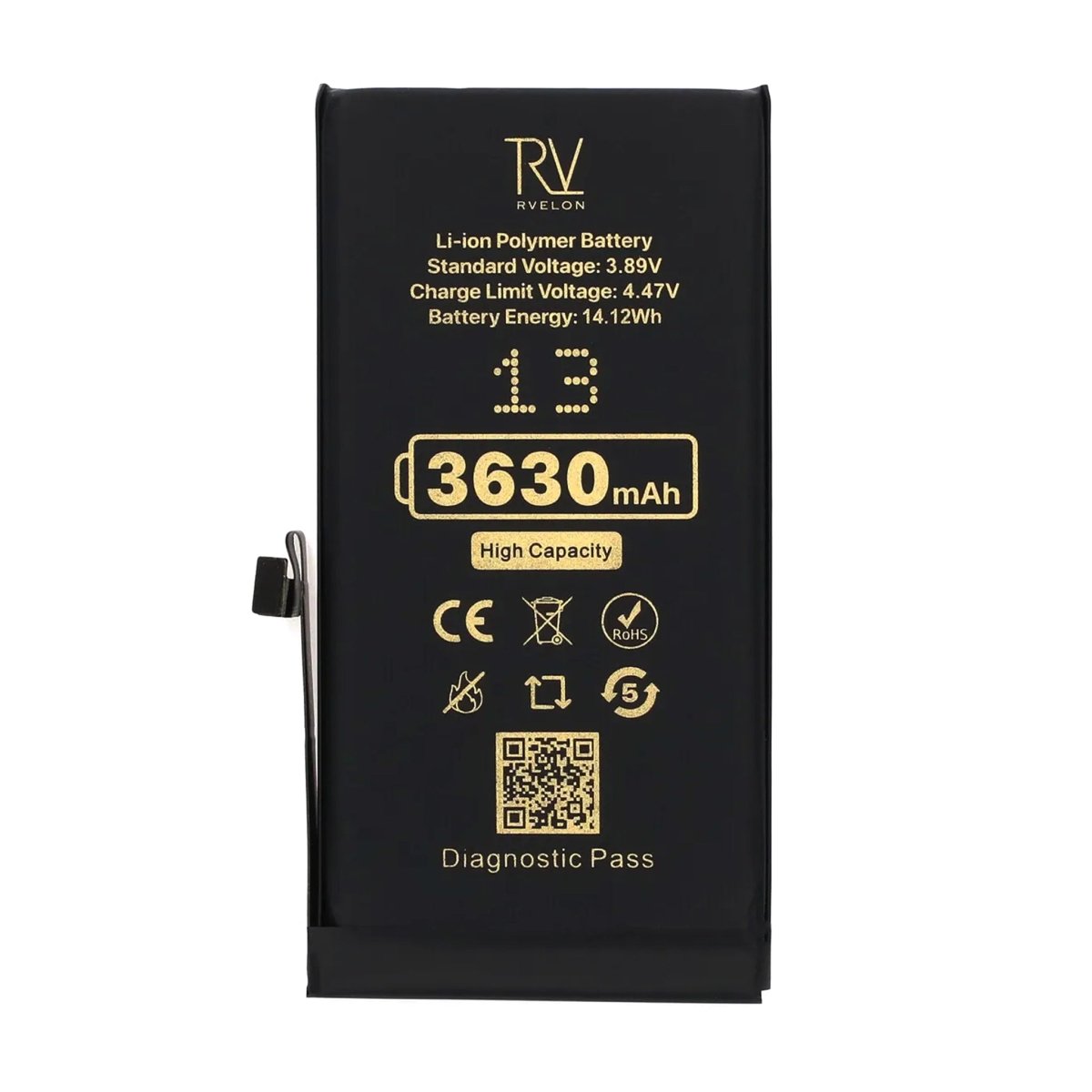 Rvelon Batteri for iPhone 13 – 3630 mAh høy kapasitet
