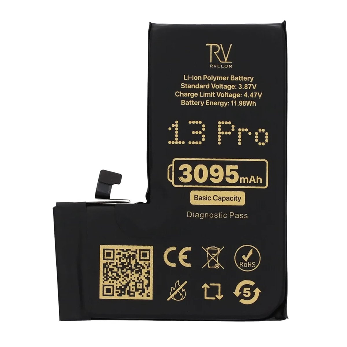 Rvelon Batteri for iPhone 13 Pro – 3095 mAh original kapasitet