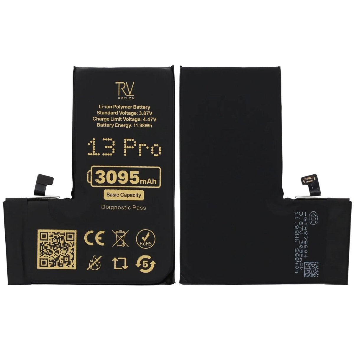 Rvelon Batteri for iPhone 13 Pro – 3095 mAh original kapasitet