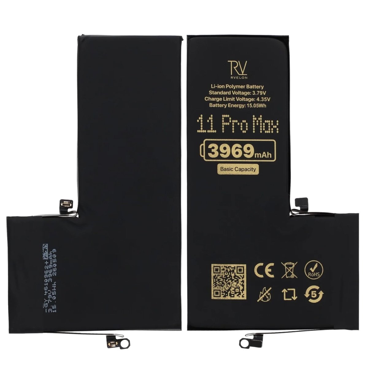 Rvelon Premium-batteri til iPhone 11 Pro Max – 3969mAh