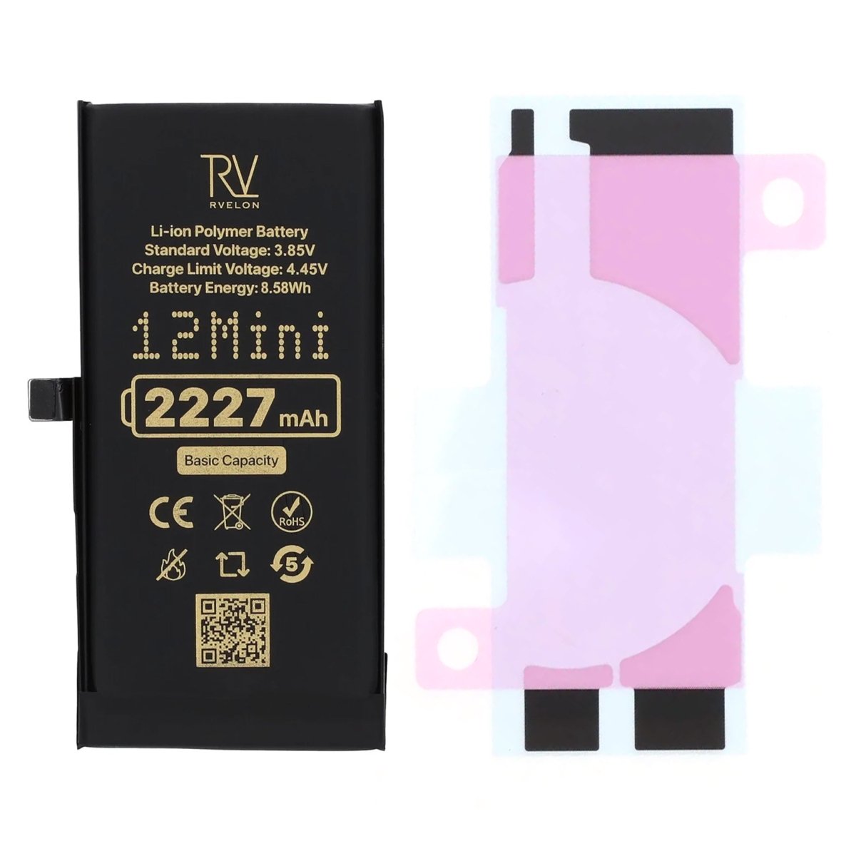 Rvelon Premium-batteri til iPhone 12 Mini – 2227mAh