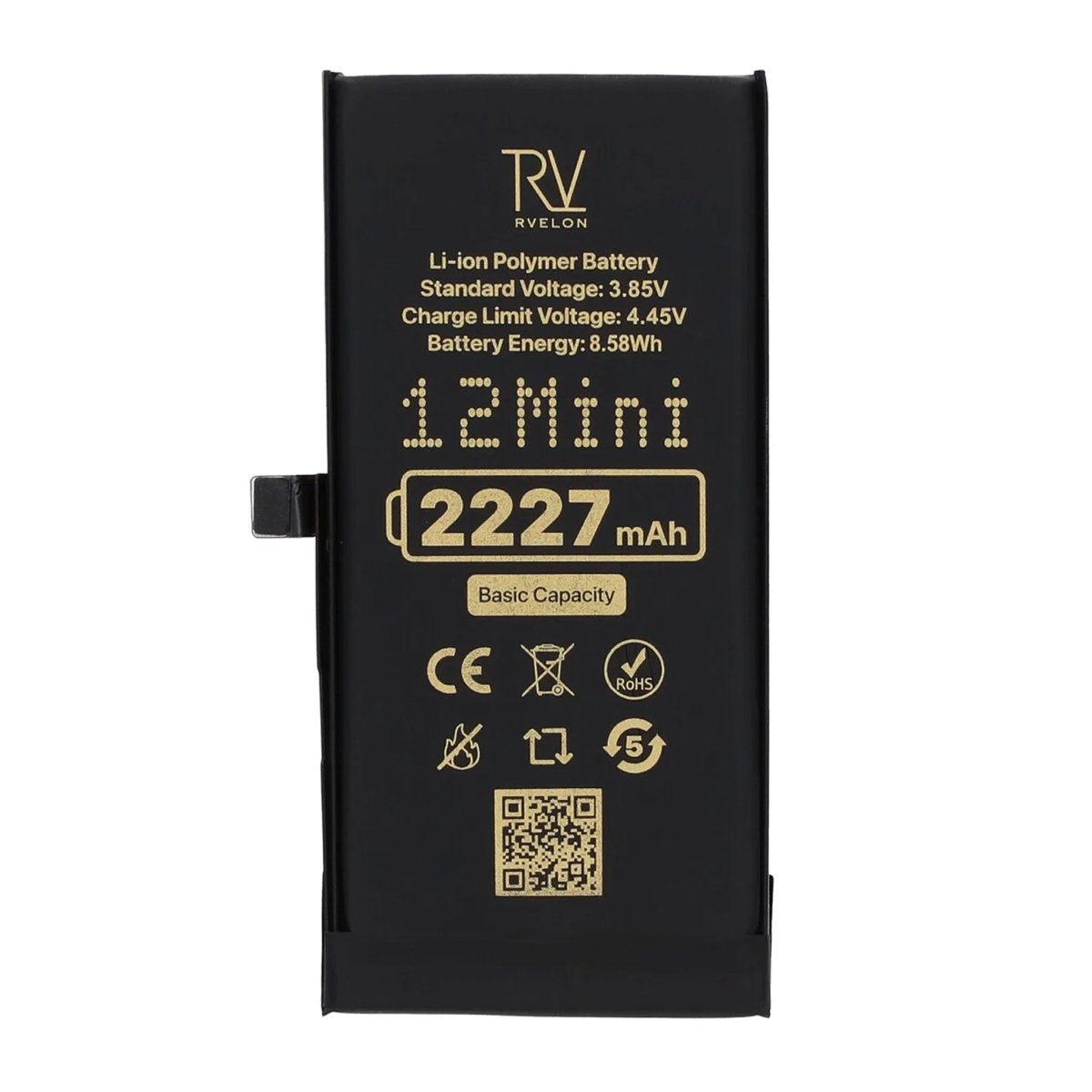 Rvelon Premium-batteri til iPhone 12 Mini – 2227mAh