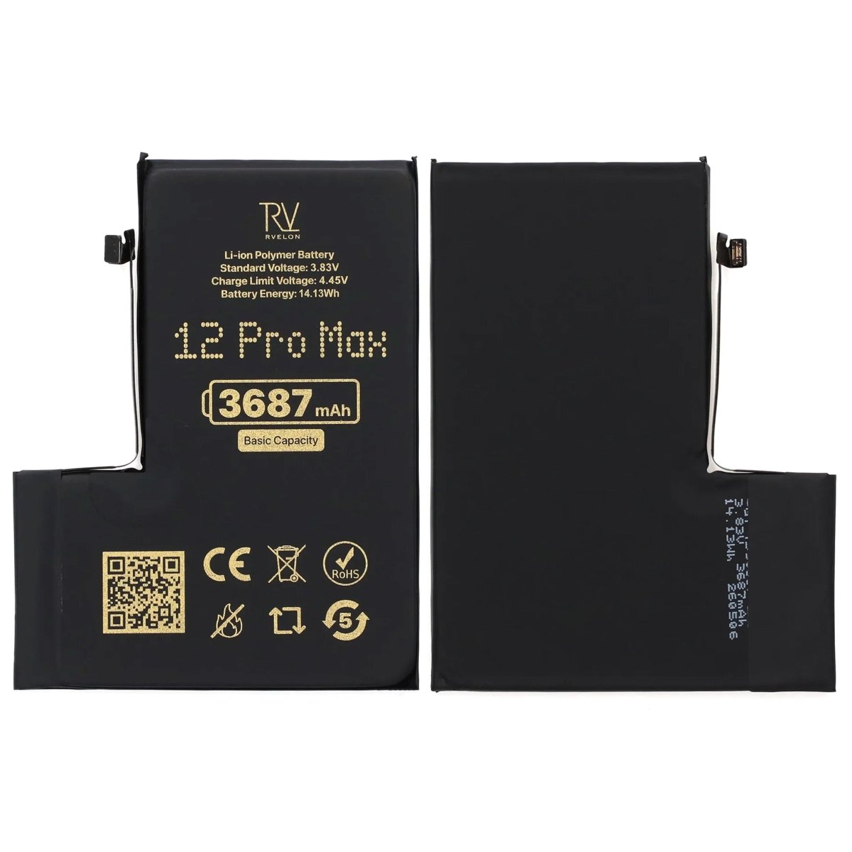 Rvelon Premium-batteri til iPhone 12 Pro Max – 3687mAh
