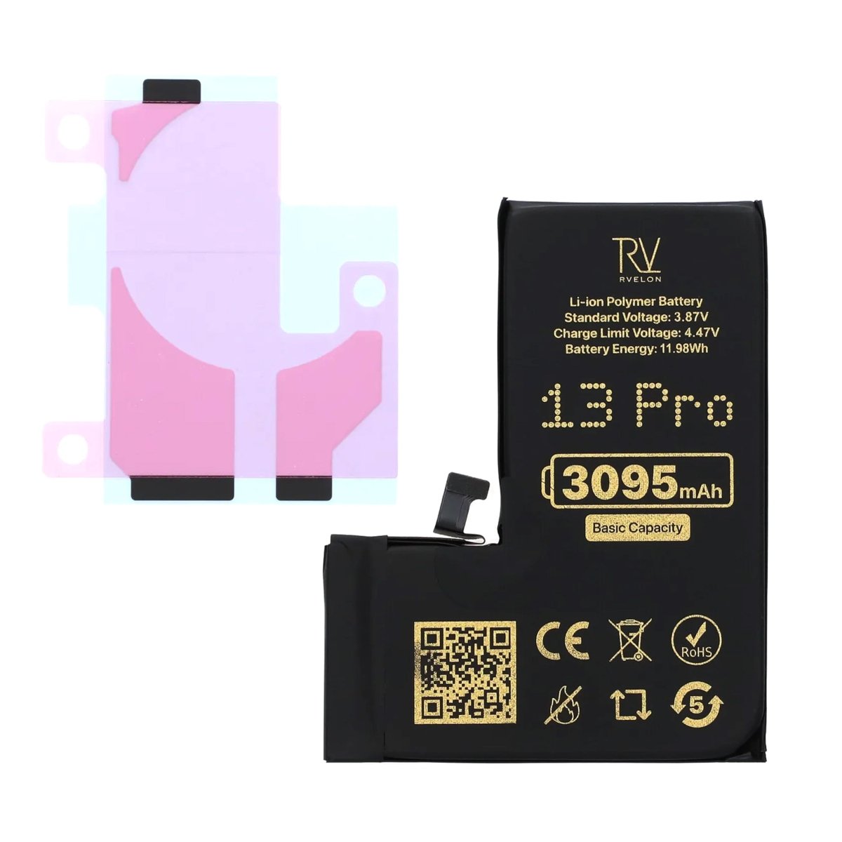 Rvelon Premium Batteri for iPhone 13 Pro – 3095mAh