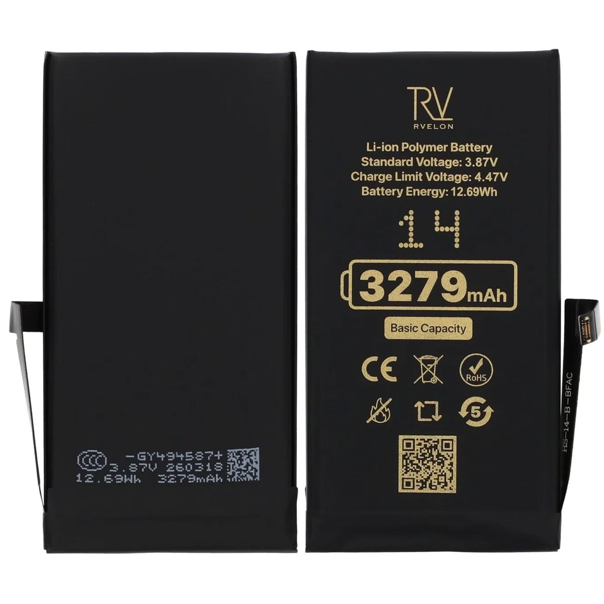 Rvelon Premium Batteri for iPhone 14 – 3279mAh