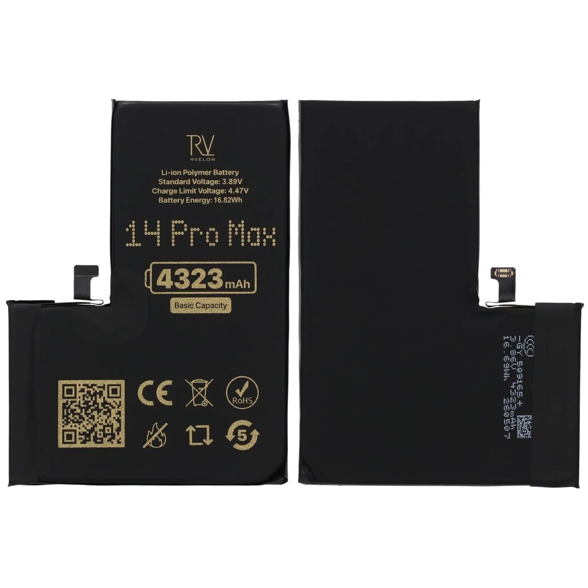 Rvelon Premium Batteri for iPhone 14 Pro Max – 4323mAh
