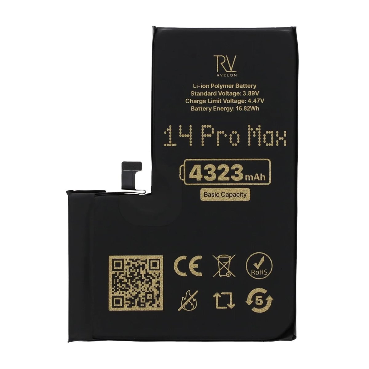 Rvelon Premium Batteri for iPhone 14 Pro Max – 4323mAh
