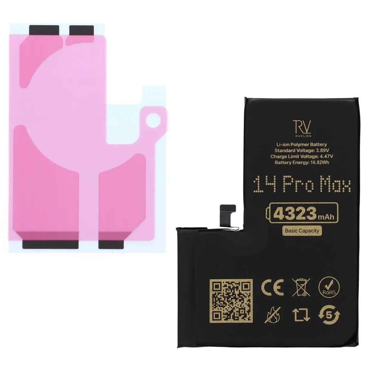 Rvelon Premium Batteri for iPhone 14 Pro Max – 4323mAh