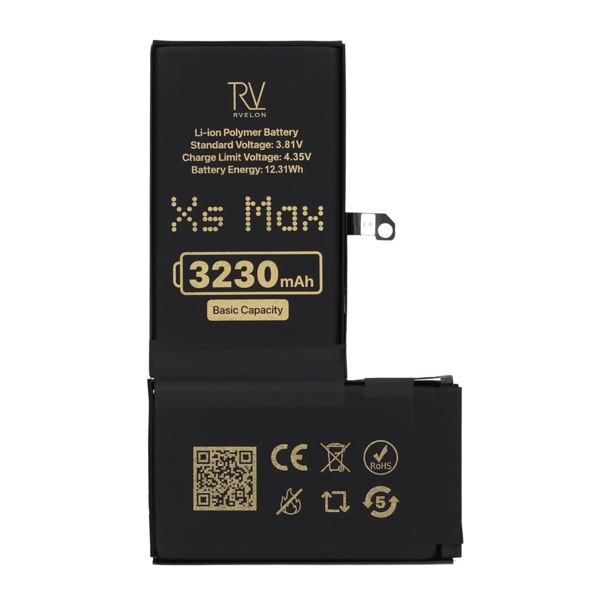 Rvelon Premium Batteri for iPhone XS Max – 3230mAh