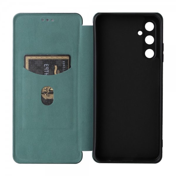 Samsung Galaxy A05s Etui Karbonfibertekstur Grønn