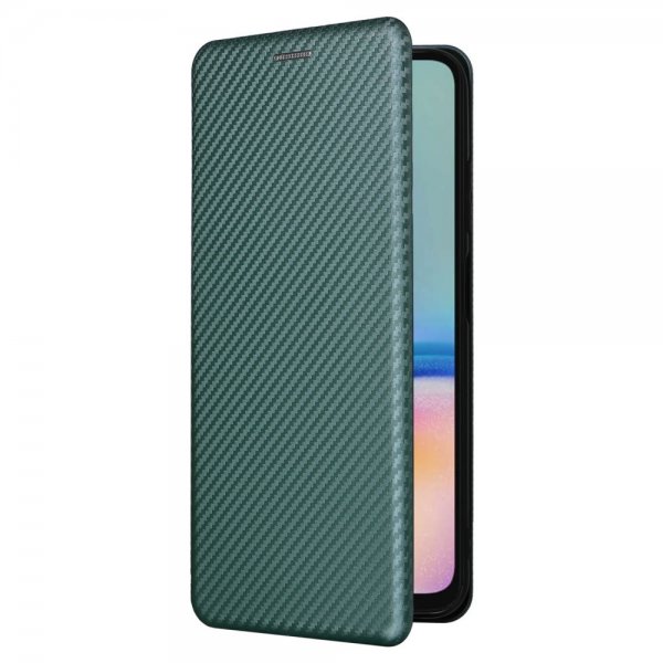 Samsung Galaxy A05s Etui Karbonfibertekstur Grønn