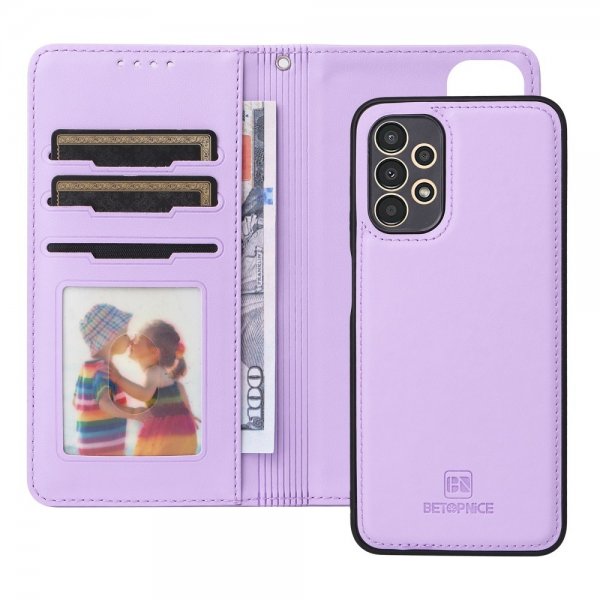 Betopnice Samsung Galaxy A13 4G Etui Avtagbart Deksel 005 Lilla
