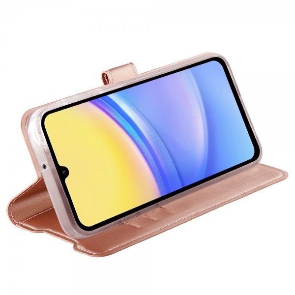 Vivanco Samsung Galaxy A15 Etui Classic Wallet Rosegull