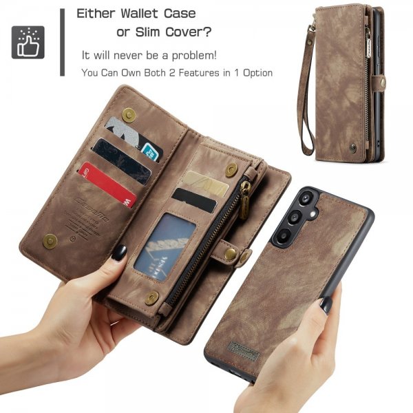 CaseMe Samsung Galaxy A16 Etui 008 Series Avtakbart Deksel Brun