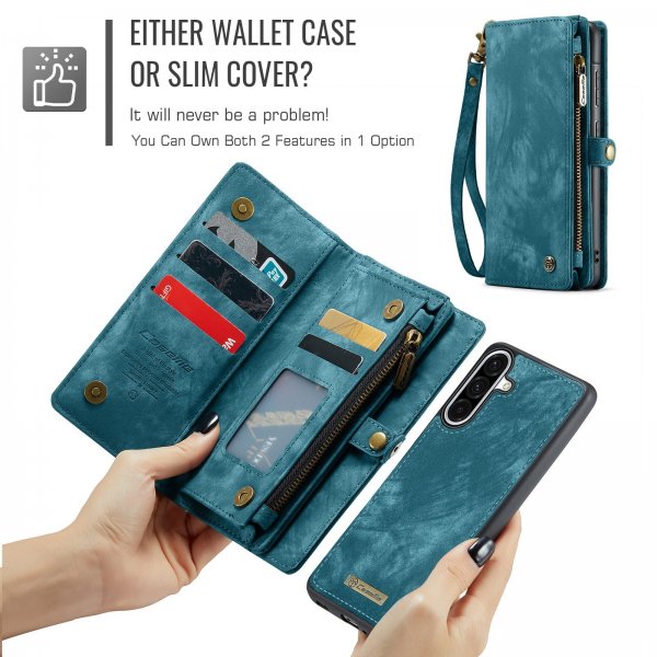 CaseMe Samsung Galaxy A17 Etui 008 Series Avtakbart Deksel Blå