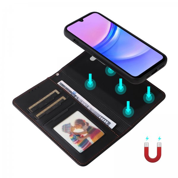 Betopnice Samsung Galaxy A17 Etui Avtagbart Deksel 005 Svart