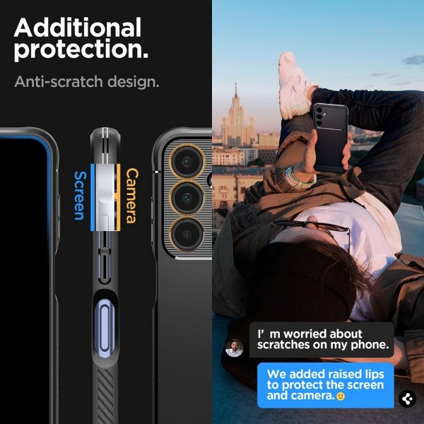 Spigen Samsung Galaxy A25 Deksel Rugged Armor Matte Black
