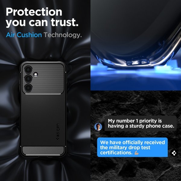 Spigen Samsung Galaxy A25 Deksel Rugged Armor Matte Black