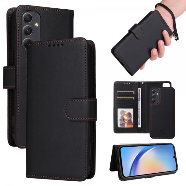 Betopnice Samsung Galaxy A34 5G Etui Avtagbart Deksel 005 Svart