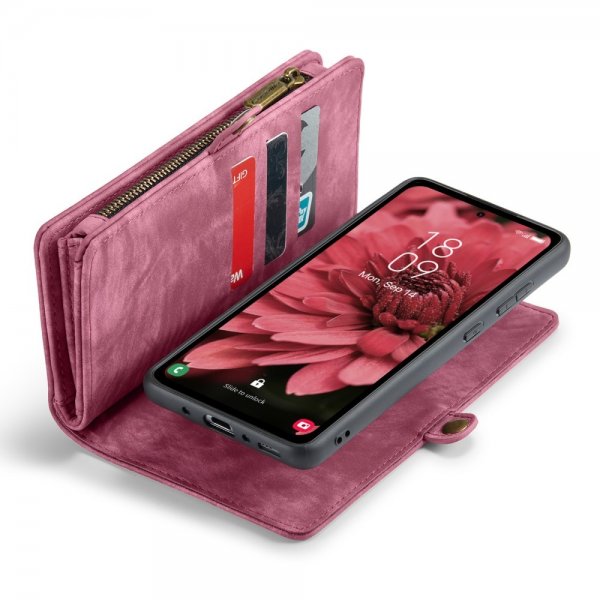 CaseMe Samsung Galaxy A35 Etui 008 Series Avtakbart Deksel Rød